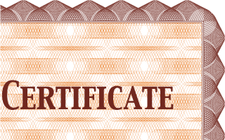A sample certificate border created with SymmetryWorks