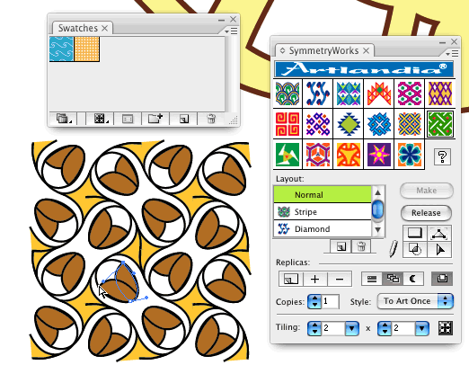 Pattern swatch export