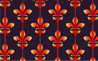 An example of a fleur-de-lis design