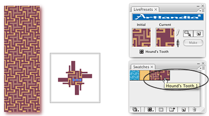 An example of editing a pattern swatch