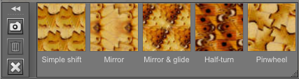 Pattern swatches (snapshots) in SymmetryMill