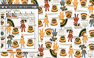 An example of a Primitive art-based pattern