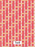 An example of a twill weave design