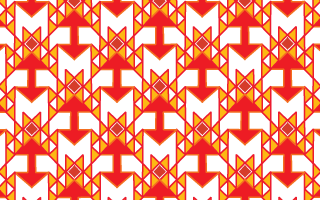 A wallpaper pattern with symmetry group cm
