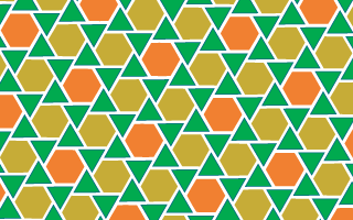 A wallpaper pattern with symmetry group p6