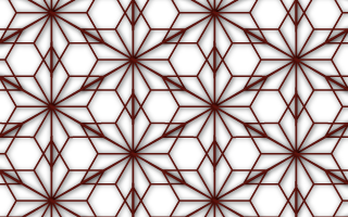 A wallpaper pattern with symmetry group p6m
