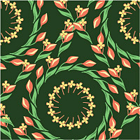 An example of a wreath pattern design